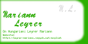 mariann leyrer business card
